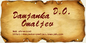 Damjanka Omaljev vizit kartica